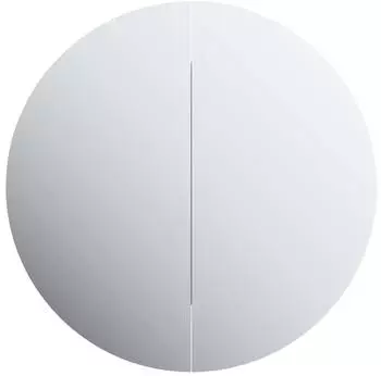 vidaXL Badezimmerschrank mit Rundem Spiegel & LED, Grau, 40x40x17,5cm