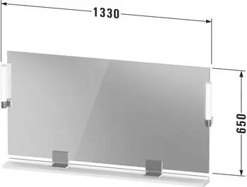 Duravit Sivida Spiegel 1330x650x36 LED mit Dimmfunktion SV7425010180000