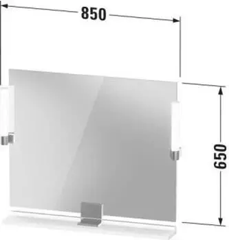 Duravit Sivida Spiegel 850x650x36 LED mit Dimmfunktion SV74220BD180000