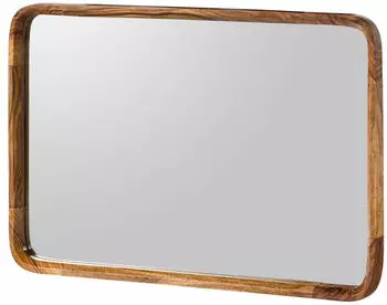 Massivmoebel24 Mailand Wandspiegel Sheesham hellbraun lackiert 60x90cm (09-390-875-0140)