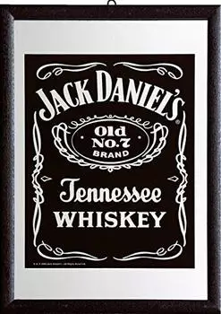 Close Up Jack Daniel's Wandspiegel Old No. 7 Black Label 22&times;32cm (057)