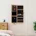 vidaXL Wandmontierter Schmuckschrank mit Spiegel und LED-Beleuchtung (353246)