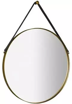 Sapho Orbiter Runder Spiegel mit Riemen, &oslash;60cm, Gold matt (ORT060G)