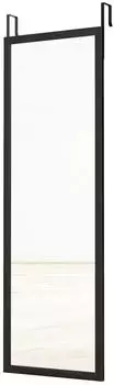 Costway Ganzkörper-Wandspiegel mit Hängehaken, 107x36,5cm, Schwarz