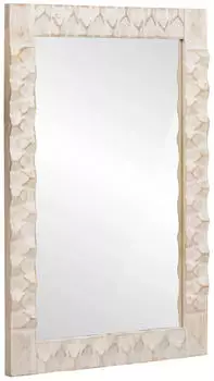 vidaXL Badezimmerspiegel Wei&szlig; Gewaschen 50x70x2,5cm (4017895)