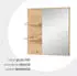 Innostyle BARI Garderobenspiegel MDF, Artisan Eiche Nachbildung, 78x80x17cm