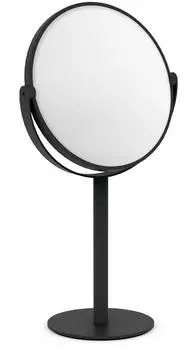 ZACK OLOMO Kosmetikspiegel 17cm beidseitig Edelstahl schwarz (40517)