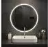 CLP Laconia Badspiegel rund LED dimmbar Bluetooth-Lautsprecher Anti-Beschlag Ø70cm (326281)