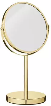 Bloomingville Glamour Standkosmetikspiegel mit Vergr&ouml;&szlig;erung, Metall, &Oslash;20cm