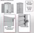Mendler Wandspiegel mit Fensterläden 71x46x5cm Shabby Braun (72680)