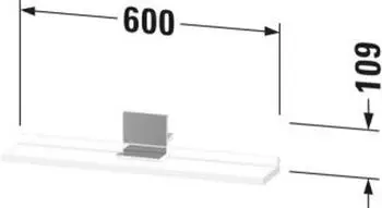 Duravit Sivida Spiegel Ablage 600x115x35mm SV74310BD490000