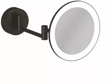 Kludi VELA R LED-Kosmetikspiegel mit Wandhalterung Brushed Gunmetal 58995N2W