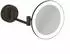 Kludi VELA R LED-Kosmetikspiegel mit Wandhalterung Brushed Gunmetal 58995N2W