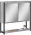 vidaXL Badezimmer-Spiegelschrank Grau Sonoma 60x16x60cm Holzwerkstoff