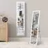 Costway Ganzkörperspiegel 2-in-1 Stand/Wand Holzrahmen 37x155cm, Weiß