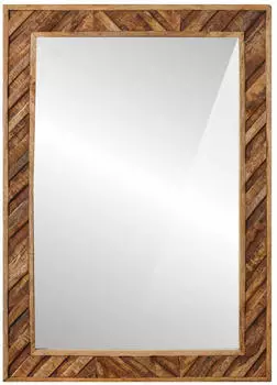 vidaXL Wandspiegel mit Ablage Glas Braun 70x50x3cm (4018947)