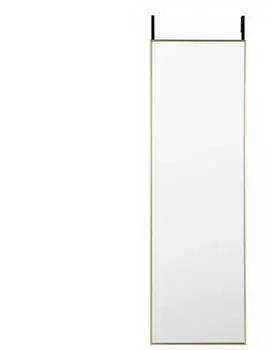 Costway Ganzkörperspiegel Hängespiegel Aluminiumlegierung 120x37cm Gold