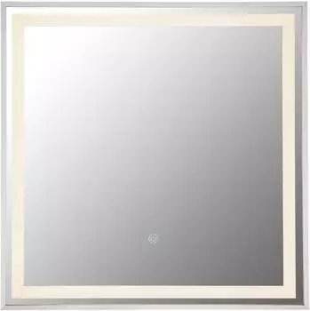 Globo Rivas Badspiegel LED Touch-Dimmer, Nickel matt, 50x50cm (Rivas)