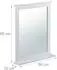 Relaxdays Wandspiegel mit Ablage Bambus, rechteckig, 68x56cm (10025001_0)