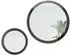 Vladon Globe Set runde Wandspiegel mit MDF-Rahmen, schwarz hochglanz, Ø 50 & 80cm