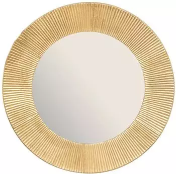 Atmosphera Milda Runder Metallspiegel, Gold, &oslash;90cm