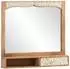 Woodkings Delhi Badspiegel mit Ablage & Schubkasten, Mangoholz, 80x75cm (A2079)
