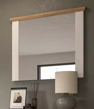 Inn.Furn Mirano Garderobenspiegel Wei&szlig; L&auml;rche / Eiche Artisan 82cm