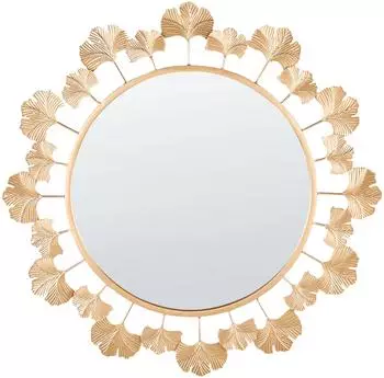Beliani Codolet runder Wandspiegel, Metall, gold, ⌀60cm
