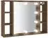 vidaXL Spiegelschrank mit LED braun Eichen-Optik 76x15x55cm (820447)