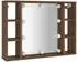 vidaXL Spiegelschrank mit LED braun Eichen-Optik 76x15x55cm (820447)