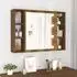 vidaXL Spiegelschrank mit LED braun Eichen-Optik 76x15x55cm (820447)