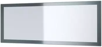 Vladon Lima V3 Wandspiegel, rechteckig, grau hochglanz (139x55cm)