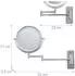 Relaxdays Kosmetikspiegel Wand, LED-Licht, Ø20cm, silber