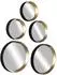 Mirrors and More Lia Spiegel-Set 5-teilig Metallrahmen Schwarz/Goldgelb