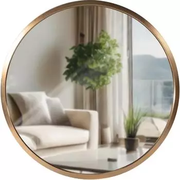 CLP Elsie runder Wandspiegel, gold matt (323818)