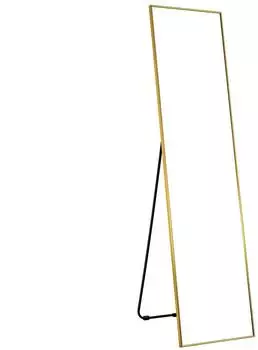 Costway Ganzk&ouml;rperspiegel 2-in-1 Stand- und Wandspiegel 160x40cm, gold