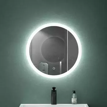 Mai & Mai LED-Badspiegel Rund Touchschalter Antibeschlag &phi;80cm (LED-Badspiegel 05)