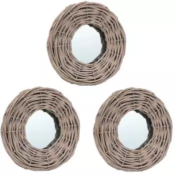vidaXL Spiegel 3 Stk. &Oslash;15cm Weide (287625)