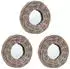 vidaXL Spiegel 3 Stk. Ø15cm Weide (287625)