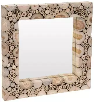 Home & styling collection Wandspiegel Teakholz, quadratisch, 50x50cm