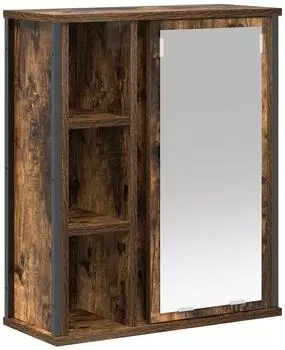 vidaXL Bad-Wandschrank mit Spiegel R&auml;uchereiche 50x21x60cm (861904)