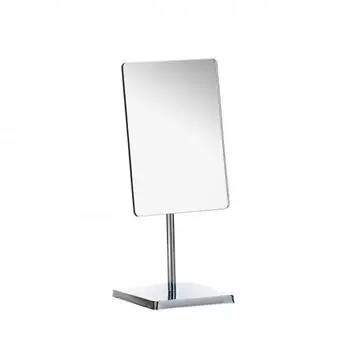 Testrut Kosmetikspiegel rechteckig, silber, mit Standfu&szlig; (126807)