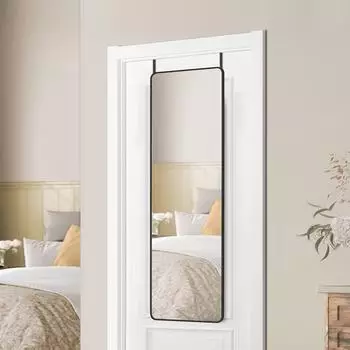 Songmics Ganzk&ouml;rperspiegel, gew&ouml;lbt, 120x40cm, tintenschwarz (LFMDE033B01)