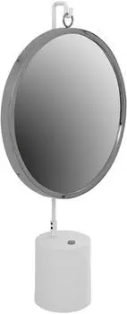 Kayoom Eleganca 325 Tischspiegel Rund 75cm Wei&szlig;/Silber (EVFKD-WHT-SIV)