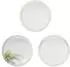 Vladon Globe 50 3er-Set Runder Wandspiegel MDF-Rahmen Sandgrau Hochglanz (50cm)