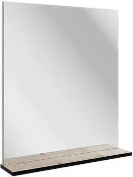 Fackelmann TE-A Spiegelelement mit Ablage, Nature Oak, 59,8x69,2x13,5cm (85987)