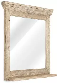 Woodkings Badspiegel Patina mit Ablage, Mangoholz, 73x78cm (A00001142)