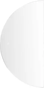 Beliani Loue Badspiegel mit LED-Beleuchtung Halbrund 50x100cm Silber (Loue)