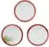 Vladon Globe 50 3er-Set runder Wandspiegel, MDF-Rahmen, bordeaux hochglanz (800000580441)