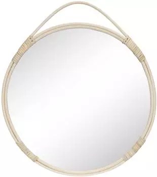 House Nordic Malo Spiegel rund, Rattan, natur, &Oslash;50cm